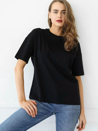 100% Cotton Oversized Casual Basic Loose Tshirt - Diva Melody