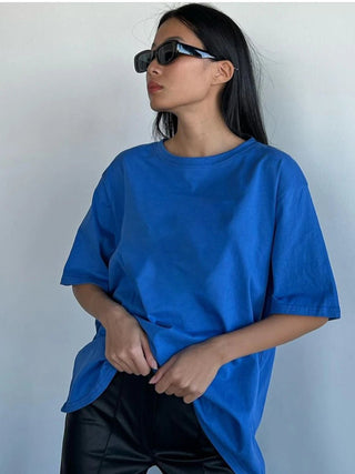 100% Cotton Oversized Casual Basic Loose Tshirt - Diva Melody