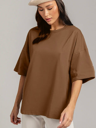 100% Cotton Oversized Casual Basic Loose Tshirt - Diva Melody