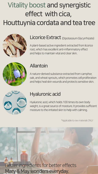 [Mary&May] Cica Houttuynia cordata Tea Tree Calming Mask Pack - 30 sheets