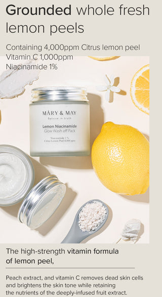 [Mary&May] Lemon Niacinamide Glow Wash Off Pack 125g