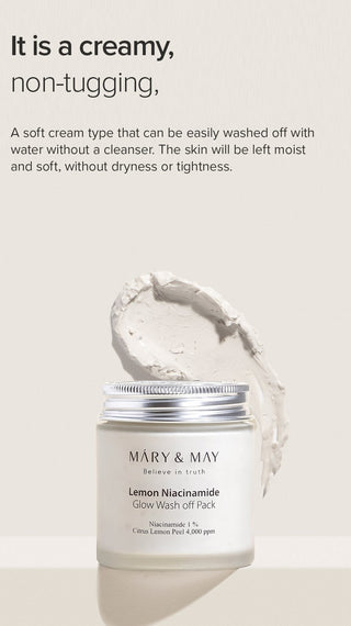 [Mary&May] Lemon Niacinamide Glow Wash Off Pack 125g