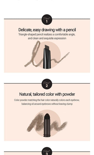 [WAKEMAKE] Powder Jet Dual Brow 0.75g - #07 Neutral Brown