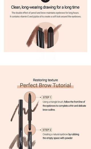[WAKEMAKE] Powder Jet Dual Brow 0.75g - #07 Neutral Brown