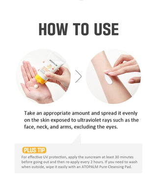 [ATOPALM] Zinc Mild Up Sun Cream SPF50+ PA++++ 65g