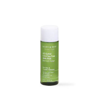 [Mary&May] Vegan CICA Tea Tree AHA PHA Blemish Toner - 30ml [Miniature]