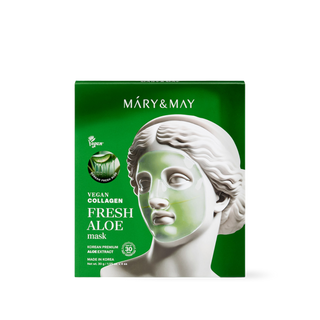 [Mary&May] Vegan Collagen Fresh Aloe Mask (30g x4)