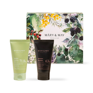 [Mary&May] Soothing Gel Cream+Idebenone Blackberry Cream Duo Set 100g x2