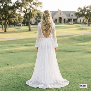 2 - In - 1 Exquisite Lace with Belt Bridal Gown - Diva Melody