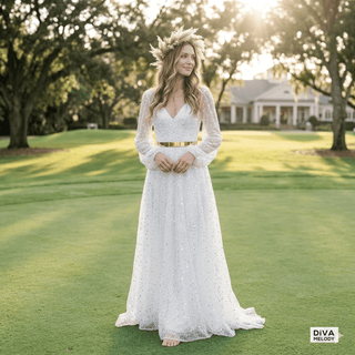 2 - In - 1 Exquisite Lace with Belt Bridal Gown - Diva Melody