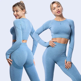 2 piece Set Seamless High Waist Yoga Gym Sportswear - Diva Melody