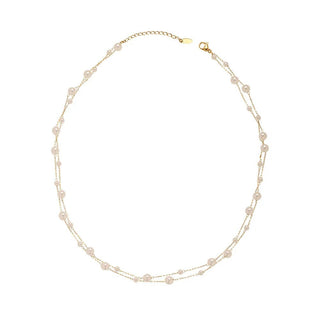 316L Stainless Steel Beautifully Temperament Pearl Chain Necklace - Diva Melody