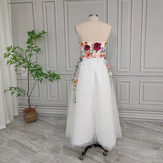 3D Floral A - Line Wedding Dress - Diva Melody