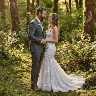 3D Floral Mermaid Bridal Dress - Diva Melody