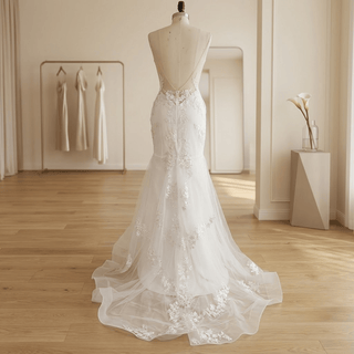 3D Floral Mermaid Bridal Dress - Diva Melody