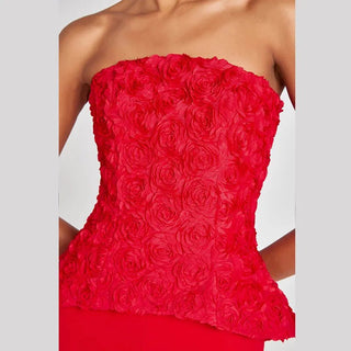 3D Floral Tube Top Pants Set - Diva Melody