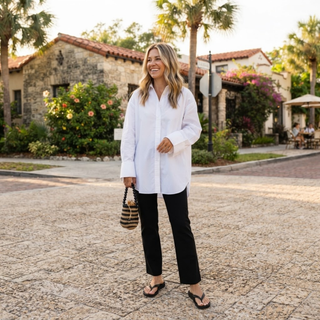 Oversized Poplin Button Down Shirt