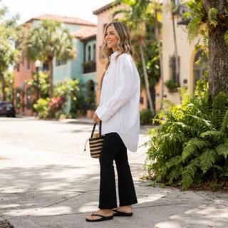 Oversized Poplin Button Down Shirt