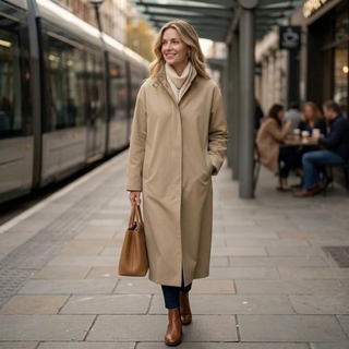 Quilted Lining Tailored Longline Coat