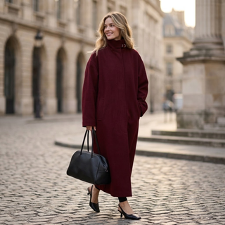 Quilted Lining Tailored Longline Coat