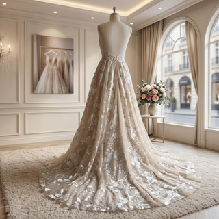 Vestido de novia sencillo y elegante