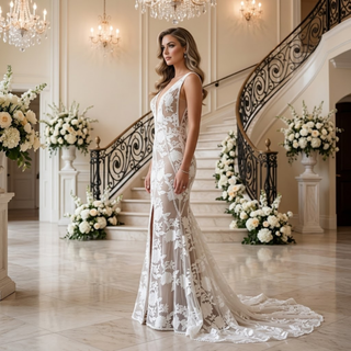 Boho Mermaid Wedding Gown