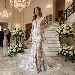 Boho Mermaid Wedding Gown