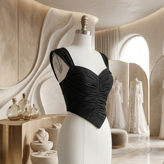 Off-Shoulder High-Low Corset Wedding Dress