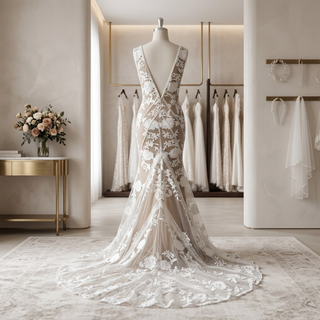 Boho Mermaid Wedding Gown