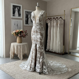 Boho Mermaid Wedding Gown