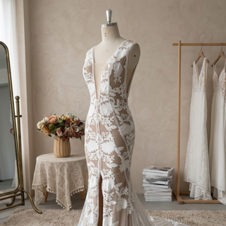 Boho Mermaid Wedding Gown