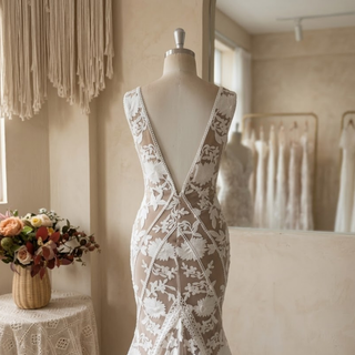 Boho Mermaid Wedding Gown