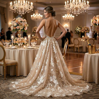 Vestido de novia sencillo y elegante