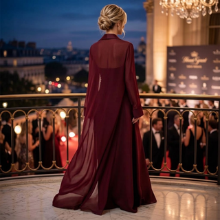 Strapless Maxi Dress and Sheer Duster Set