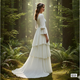 Elegant Boho Lace  Wedding Dress