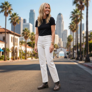 High Waisted Straight Leg Pants