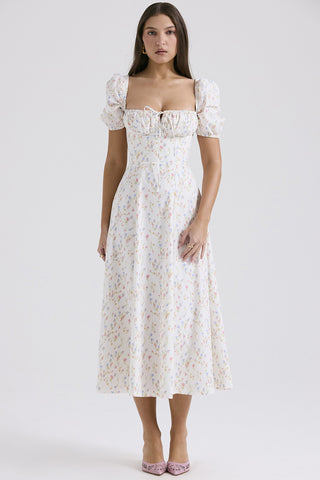 French-Style Spaghetti Strap Knee-Length Dress