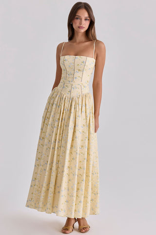 French-Style Spaghetti Strap Knee-Length Dress
