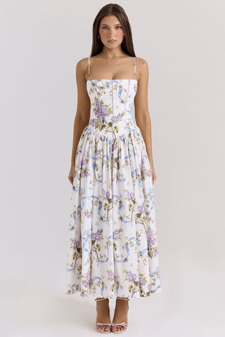 French-Style Spaghetti Strap Knee-Length Dress