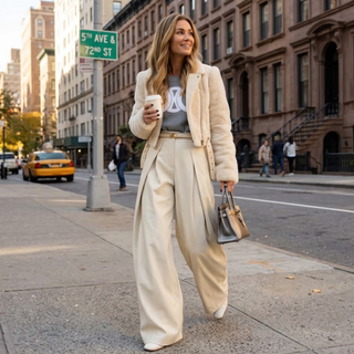 High Waisted Pleated Baggy Wide Leg Pants