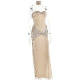 Strapless Mesh Bodycon Dress