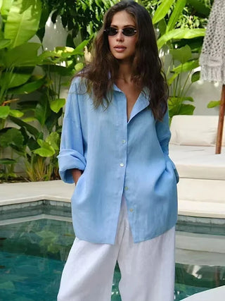 Elegant Cotton Linen Blouse