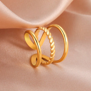 Geometric Heart Aesthetic Adjustable Ring Party Jewelry Gifts - Diva Melody