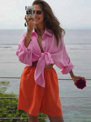 Elegant Cotton Linen Blouse