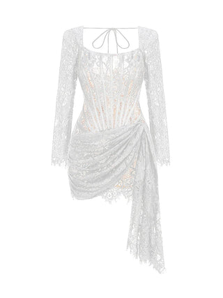 Lace Panel Corset Mini Dress