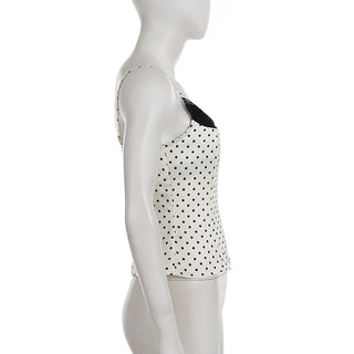 Contrast Lace Polka Dot Tailored Camisole