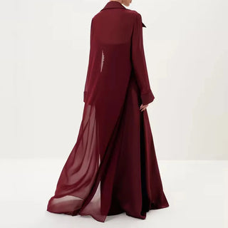 Strapless Maxi Dress and Sheer Duster Set