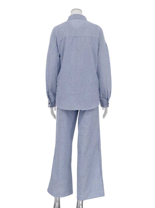 Long Sleeve Button Shirt & Low Waist Set