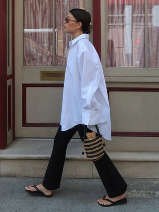 Oversized Poplin Button Down Shirt