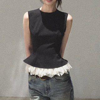 Black Sleeveless Top and Maxi Skirt Set
